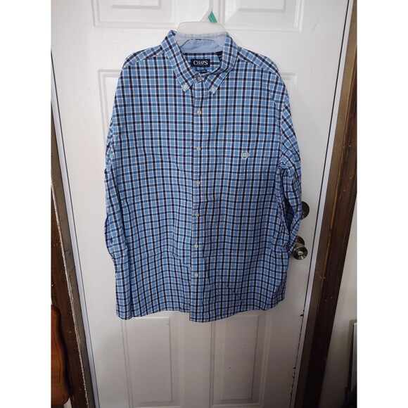Polo Ralph Lauren Shirt Checked Cotton Long Sleeve Mens Size XXLT Horse Logo - Picture 1 of 6